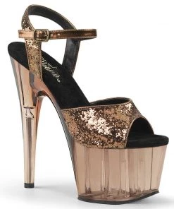 ADORE-710GT Pleaser Shoe Sale Bronze Exotic Dancing Shoe 7 Inch Heels