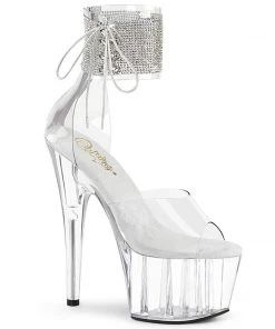 Pleaser Shoes By Pleaser USA ADORE-724RS Rhinstone Cuff 7 Inch Stripper Shoe