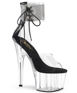 Pleaser Shoes By Pleaser USA 7 Inch Heels ADORE-724RS Platform Rhinestone Cuff Pleaser Stripper Shoe