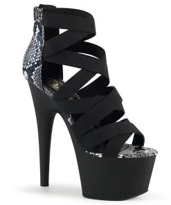 Pleaser Shoes By Pleaser USA ADORE-748SP Snake Print Strappy Sexy Shoes 7 Inch Heels