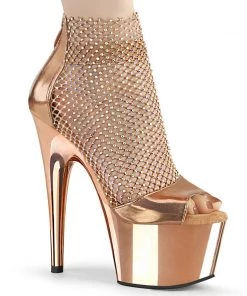 Pleaser Shoes By Pleaser USA 7 Inch Heels ADORE-765RM Pleaser Shoes Metallic Gold Platform Sexy Shoe