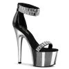 Pleaser Shoes By Pleaser USA ADORE-769RS Rhinestone Ankle Cuff Stripper Shoes 7 Inch Heels