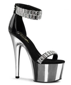 Pleaser Shoes By Pleaser USA ADORE-769RS Rhinestone Ankle Cuff Stripper Shoes 7 Inch Heels