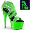 Pleaser Shoes By Pleaser USA 7 Inch Heels ADORE-769UV Pleaser Shoes Neon Green Strappy Stripper Sandal