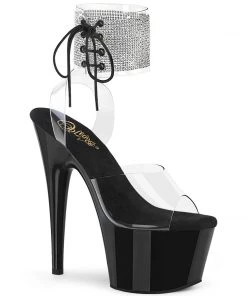 Pleaser Shoes By Pleaser USA ADORE-791-2RS Pleaser Shoes Rhinestone Ankle Cuff Stripper Shoes