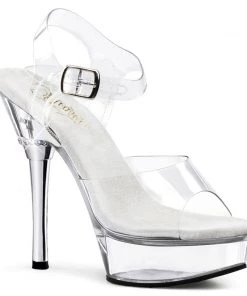 Pleaser Shoes By Pleaser USA ALLURE-608 Clear Fitness Competition Shoe