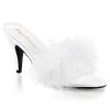 Fabulicious Shoes By Pleaser USA Sexy Sandals AMOUR-03 Fabulicous Shoes White Marabou High Heel Sandals