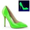 Pleaser Shoes By Pleaser USA AMUSE-20 Pleaser Shoes Neon Green Hidden Platform Pump