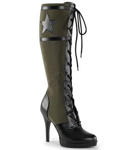 Funtasma Costume Footwear ARENA-2022 Military Knee High Halloween Costume Boot Halloween Costume Footwear