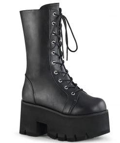 ASHES-105 Demonia Shoes Planform Mid Calf Gothic Boot
