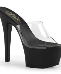 Pleaser Shoes By Pleaser USA ASPIRE-601 Pleaser Shoes Platform Pole Dancing Slide Sandal 6 Inch Heels