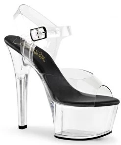 Pleaser Shoes By Pleaser USA ASPIRE-608 Please Shoes Comfortable Clear Pole Dancing Shoes
