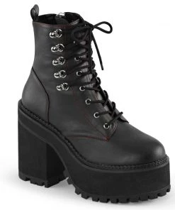 ASSAULT-100 Demonia Shoes Gothic Vegan Boot Women's Demonia Footwear
