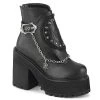 ASSAULT-55 Demonia Shoes Gothic Platform Boot Women's Demonia Footwear