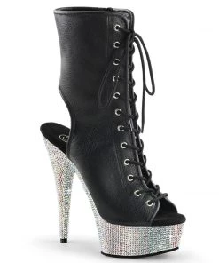 Pleaser Shoes By Pleaser USA BEJEWELED-1016-6 Pleaser Shoe Rhinestone Platform Sexy Bootie