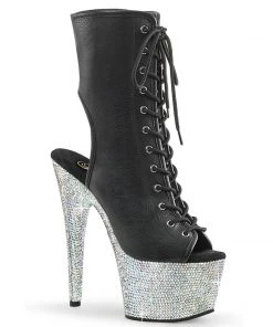 Pleaser Shoes By Pleaser USA BEJEWELED-1016-7 Pleaser Shoes Rhinestone Platform Sexy Boots