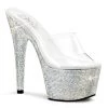 Pleaser Shoes By Pleaser USA BEJEWELED-701DM Pleaser Shoes 7 Inch Rhinestone Stripper Shoes 7 Inch Heels