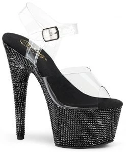 Pleaser Shoes By Pleaser USA BEJEWELED-708DM Pleaser Shoes Rhinestone Exotic Dancer Shoes