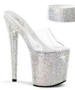 Pleaser Shoes By Pleaser USA BEJEWELED-812RS Pleaser Shoes Platform Rhinestone Bling Stripper Shoes