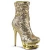 Pleaser Shoes By Pleaser USA BLONDIE-R-1009 Gold Sequined Sexy High Heel Boot