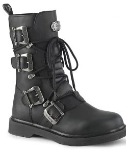 BOLT-265 Demonia Shoes Buckle Straps Combat Boots