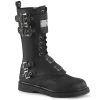 BOLT-345 Demonia Shoes Metal Plate Combat 14 Eyelet Boot