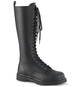 Unisex Demonia Footwear BOLT-400 Demonia Shoes 20 Eyelet Knee High Combat Boots