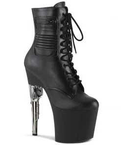 Pleaser Shoes By Pleaser USA BONDGIRL-1020PK Pleaser Shoes Gun Heel Exotic Dancer Boot Booties And Ankle High Boots