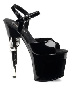 Pleaser Shoes By Pleaser USA BONDGIRL-709 Pleaser Shoes 7 1/2 Inch Gun Heel Stripper Shoe
