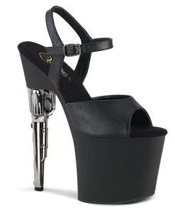 Pleaser Shoes By Pleaser USA Halloween Costume Footwear BONDGIRL-709 Pleaser Shoes 7 1/2 Inch Gun Heel Stripper Shoe
