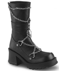 BRATTY-120 Demonia Shoes Vegan Mid Calf Gothic Boot