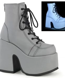 CAMEL-203 Demonia Shoes Gothic Reflective Platform Boot