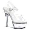 Pleaser Shoes By Pleaser USA CAPTIVA-608 Pleaser Shoes Clear Stripper Shoe