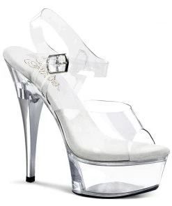 Pleaser Shoes By Pleaser USA CAPTIVA-608 Pleaser Shoes Clear Stripper Shoe