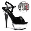 Pleaser Shoes By Pleaser USA CAPTIVA-609 Pleaser Shoes Platform Stripper Shoes 6 Inch Heels