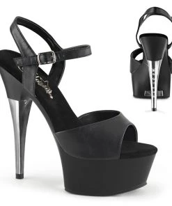 Pleaser Shoes By Pleaser USA CAPTIVA-609 Pleaser Shoes Rhinestone Heel Stripper Shoes 6 Inch Heels