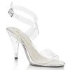 Fabulicious Shoes By Pleaser USA CARESS-412 Clear High Heel Sexy Sandal