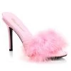 Fabulicious Shoes By Pleaser USA Halloween Costume Footwear CLASSIQUE-01F Fabulious Shoes Pink Marabou Sexy Slipper
