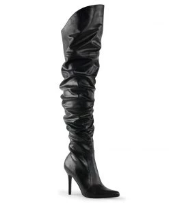 Pleaser Shoes By Pleaser USA Halloween Costume Footwear CLASSIQUE-3011 Pleaser Shoes Thigh High Scrunch Sexy Boot
