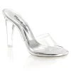 Fabulicious Shoes By Pleaser USA CLEARLY-401 Clear 4 Inch High Heel Sexy Slide Sandal
