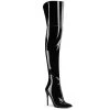 Pleaser Shoes By Pleaser USA Thigh High Boots COURTLY-3012 Pleaser Shoes Black Patent Sexy Thigh High Boot