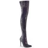 Pleaser Shoes By Pleaser USA Thigh High Boots COURTLY-3015 Pleaser Shoes Glittery Thigh High Sexy Boot
