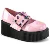 CREEPER-230 Demonia Shoes Pink Maryjane Creeper