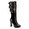 Demonia Shoes Women's Demonia Footwear CRYPTO-302 Knee High Steampunk Demonia Knee High Boot