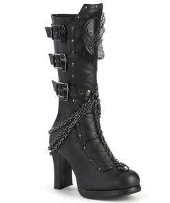 CRYPTO-67 Demonia Shoes Mid Calf Gothic Boot