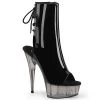 Pleaser Shoes By Pleaser USA DELIGHT-1018T Pleaser Shoes Smoke Tinted Platform Stripper Boot