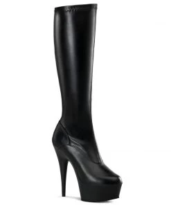 Pleaser Shoes By Pleaser USA Knee High And Mid Calf Boots DELIGHT-2000 Pleaser Shoes Platform Stripper Boots