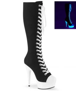 Pleaser Shoes By Pleaser USA Knee High And Mid Calf Boots DELIGHT-2000SK-02 Pleaser Shoes Knee High Platform Sneaker Boot