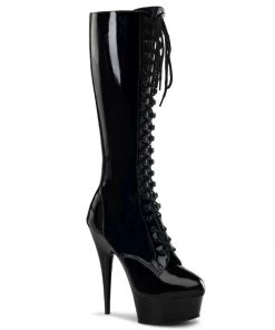 Pleaser Shoes By Pleaser USA Knee High And Mid Calf Boots DELIGHT-2023 Pleaser Shoes Platform Knee High Boot