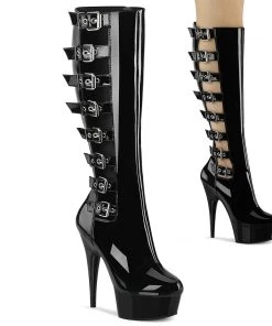 Pleaser Shoes By Pleaser USA Halloween Costume Footwear DELIGHT-2047 Pleaser Shoes Platform Knee High Stripper Boot